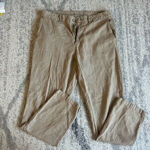 Old Navy Men's Linen Blend Khaki Pants Slim Fit 33x30